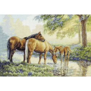 Dimensions cross stitch 35174 Horses by a Stream