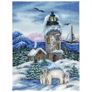Alisena cross stitch kit 1284 Lighthouse Winter