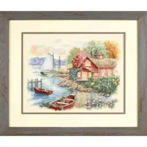Dimensions cross stitch 35230 Peaceful Lake House
