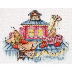 Alisena cross stitch 5091 A house with marshmallows
