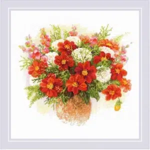 RIOLIS cross stitch kit 1820 Watercolor Dahlias